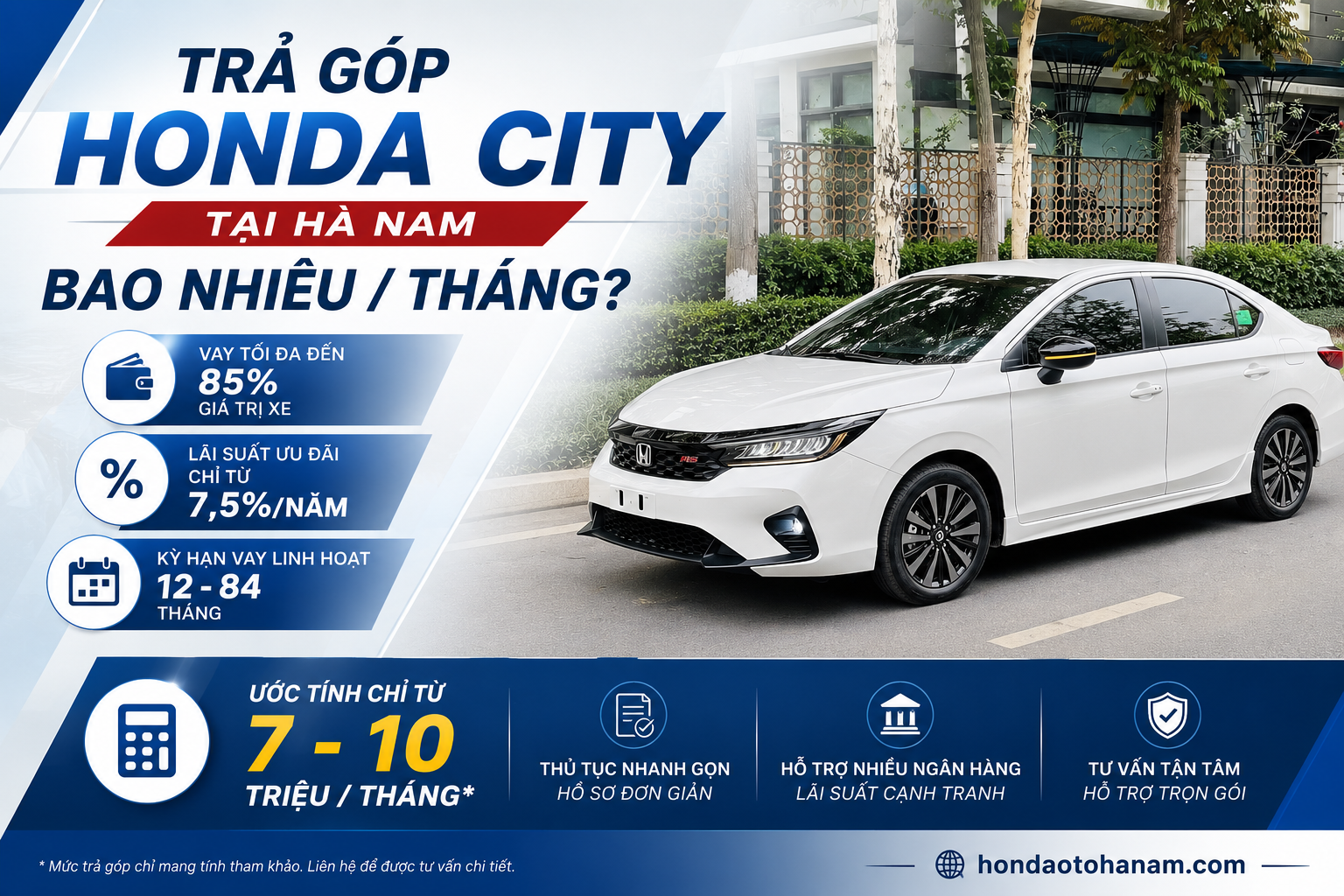 Trả Góp Honda City Tại Hà Nam