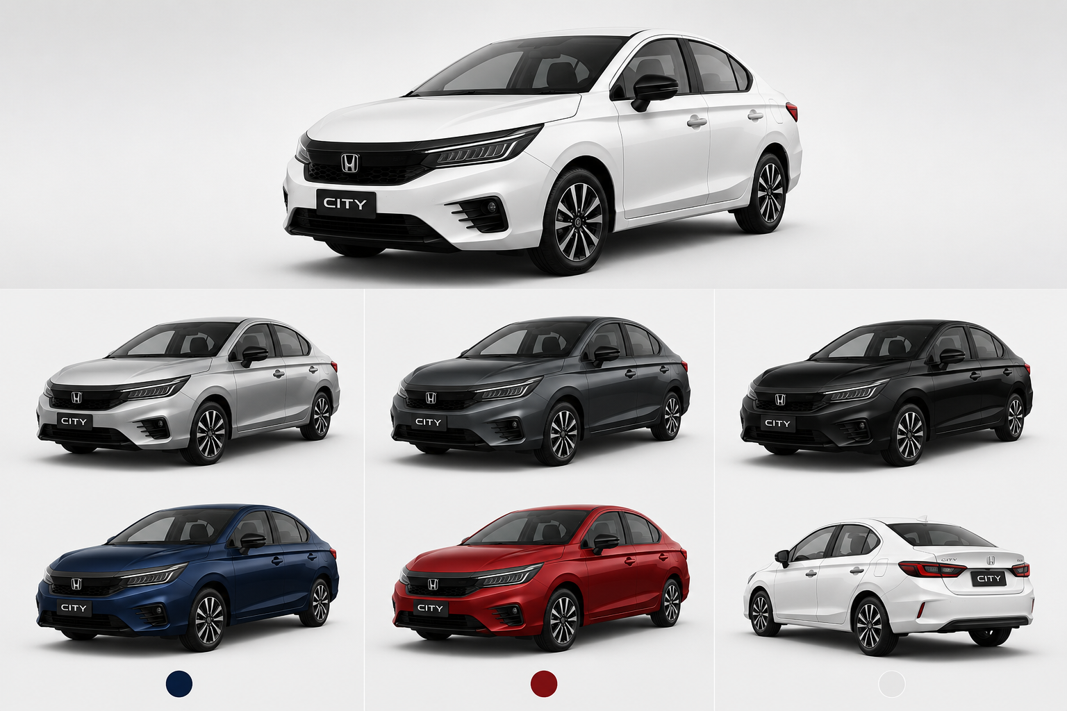 Honda City 2025 có những màu nào?